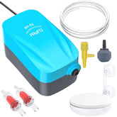 Pawfly Aquarium Compact Air Pump front view highlights space-saving design for 3-20 gallon tanks