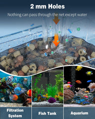 Pawfly aquarium filter media bag mesh detail highlighting durable polyester weave.