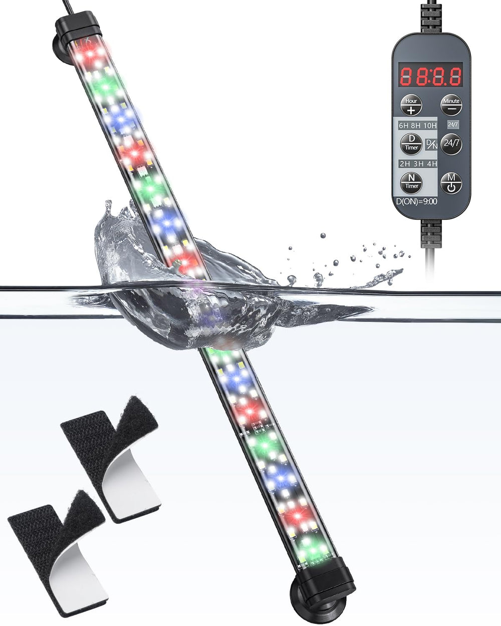 Pawfly aquarium LED light full-spectrum close-up highlights true fish colors for vibrant viewing.