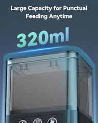 Pawfly automatic fish feeder retractable port close-up for precise portions