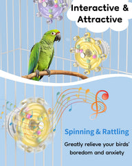 Pawfly wheel reveals colorful balls swirling inside for curiosity.