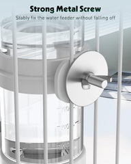 Pawfly water dispenser PP material emphasizes durable bite-resistant construction for long-term use.