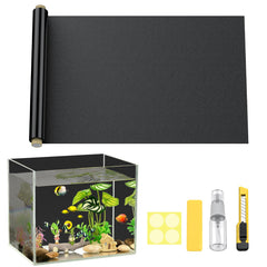 Pawfly black aquarium background 48x18 backdrop enhances tank depth and color contrast