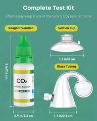 Pawfly suction cups securing the drop checker to tank wall