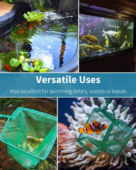 Pawfly debris skimming net removes leaves and waste from aquariums