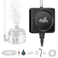 Pawfly Nano air pump front view with ultra-quiet aeration.