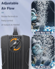 Pawfly quiet operation with rubber feet minimizes noise for calmer home aquariums.
