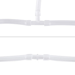 Pawfly T-connectors and straight connectors for flexible tubing setups for diverse aeration layouts.