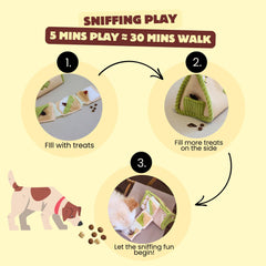 Pawfoo Lab snuffle toy puzzle for dogs promotes engagement and mental stimulation.