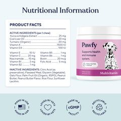Pawfy puppy growth chews emphasize strong bones and healthy muscles.