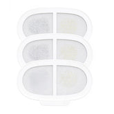 PAWGETHER cat fountain filter packaging shows 3-pack replacement for fresher water.