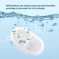PAWGETHER triple-filtration materials close-up includes cotton, carbon, resin.