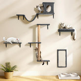 PawGiant Cat Wall Shelves assembly offers quick setup for vertical play.