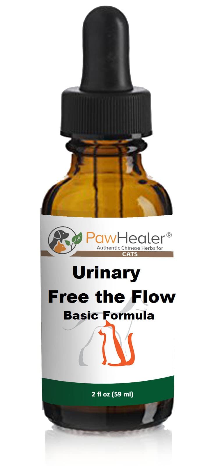 PawHealer bladder remedy bottle pour supports urinary comfort for cats and small dogs.