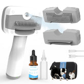 Pawimood pet steam brush front view for deshedding and dematting at home.
