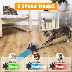 Pawingcat spider toy showing dual modes for cats