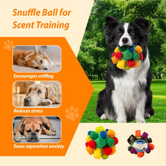 PAWISE Snuffle Ball fleece-rolls inside view emphasizes foraging setup