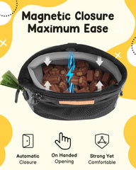 PawistaPal magnetic closure enables one-handed access for trainers.