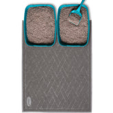 Pawkin cat litter mat two-box coverage reduces tracked litter.