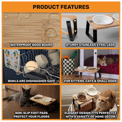 Pawkizz bamboo base with anti-slip feet provides stability during feeding on any surface