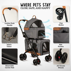 PAWLALA safety belts close-up emphasizes secure rides for small to medium pets.