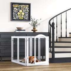 PAWLAND lockable door on gate enables easy passage between spaces.