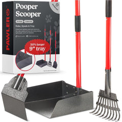 Pawler Pooper Scooper large-dogs-metal-tray for quick yard cleanup