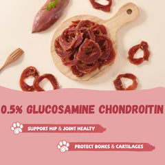 Ingredient label shows real duck with glucosamine and chondroitin for joints