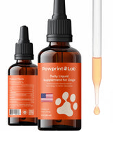 PAWPRINT LAB NAD+ NMN drops closeup showing enhanced absorption for canine vitality.