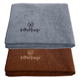 PAWPUP dog towel with absorbent microfiber dries wet fur quickly after bath