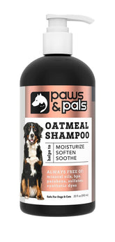 Paws & Pals 6in1 shampoo bottle pump shows easy all-in-one grooming for dogs and cats.