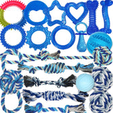 PawsAion 20-pack puppy chew toys variety for teething relief and interactive bonding.