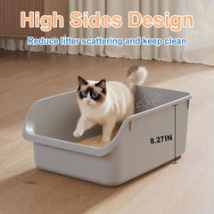 Pawsayes cat litter box durable plastic for long-term daily use.