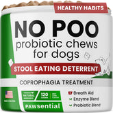 Pawsential No Poo Chews bottle shot with beef liver flavor for daily deterrence