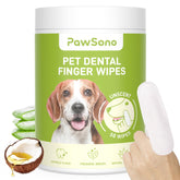 PawSono dog teeth cleaning wipes packaging for easy at-home care.