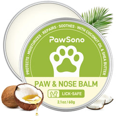 PawSono lick-safe balm jar closeup for daily paw and nose moisture