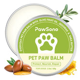 PawSono paw balm packaging shows a travel-ready 2.1 oz tin for on-the-go care