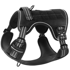 PAWS PASSION No Pull Harness front clip demonstrates controlled training and secure fit for medium to large dogs.