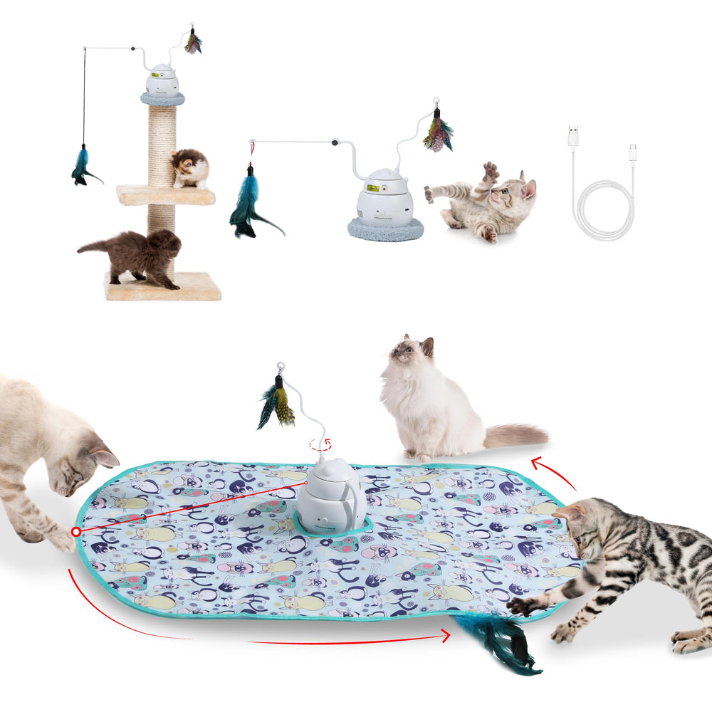 PAWSPIK 4in1 laser-hide-seek toy showcases versatile play for curious cats.