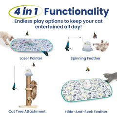 PAWSPIK cat-interaction laser play drives exercise and playful chase.