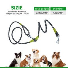 Pawstrip crossbody leash with reflective strips enhances night safety for walking.