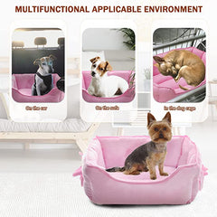 pawstrip Cute Princess Dog Bed Pink waterproof bottom close-up demonstrates durability
