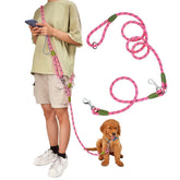 pawstrip hands-free leash worn on shoulder for crossbody running