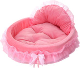 Pawstrip Pink Dog Bed Nest for cozy naps and comfort.