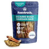 Pawstruck Bizarre Bully Sticks bag 1 lb offers a long-lasting chew for dogs.