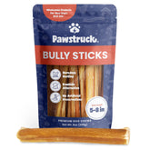 Pawstruck bully sticks hero bag shows long lasting beef chew for dogs