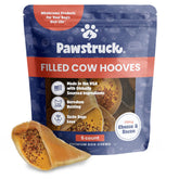 Pawstruck cheese-bacon-filled-cow-hooves dog chew closeup showing long-lasting flavor