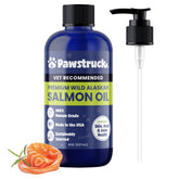 Pawstruck Pure Wild Alaskan Salmon Oil bottle adds omega-3 to pet meals.