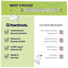Pawstruck salmon oil topping shown on pet meal for tastier feed.