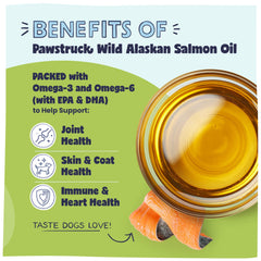 Pawstruck salmon oil pump topper enables easy daily dosing for dogs and cats.
